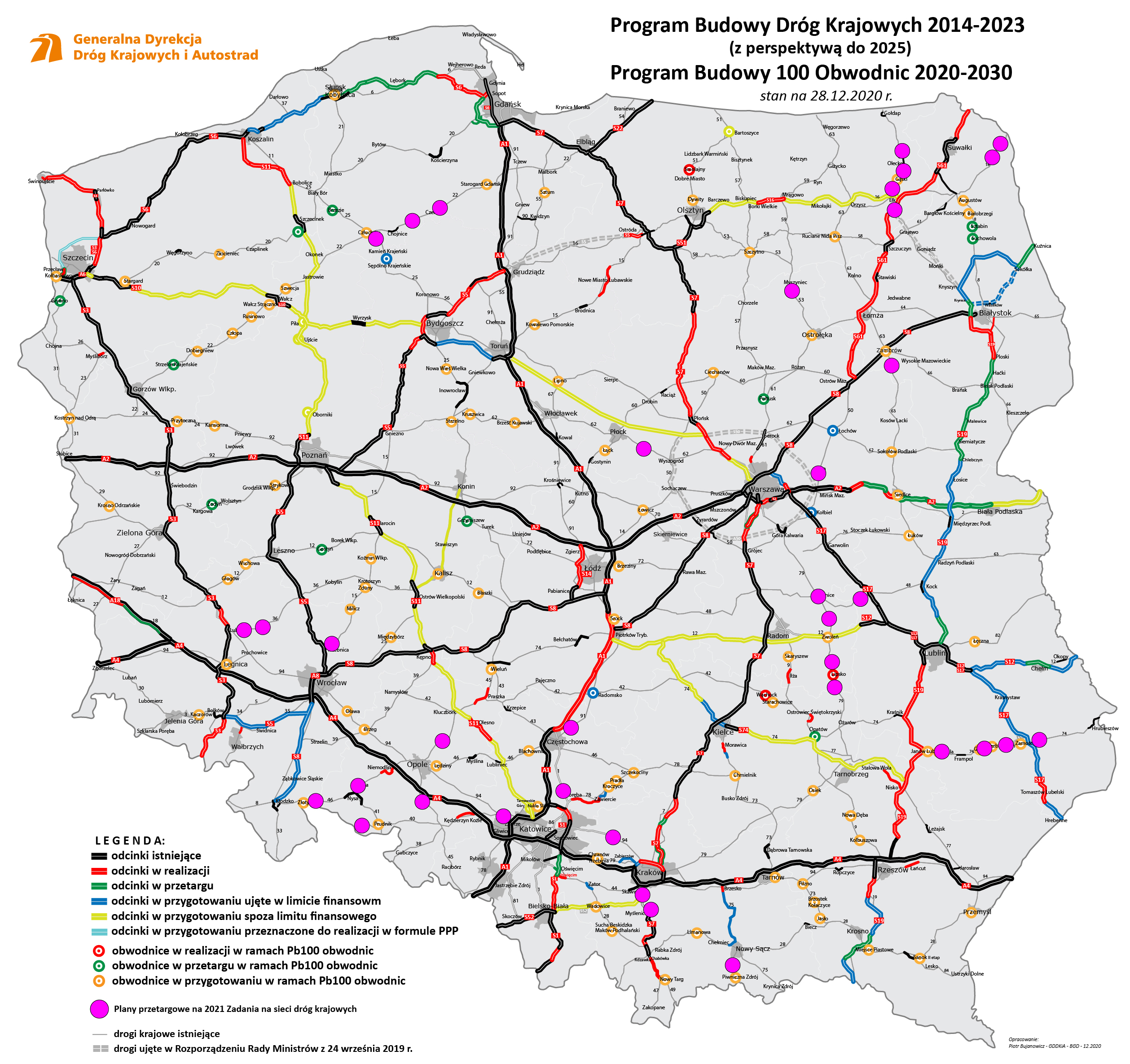 Polskie drogi - perspektywa budowy nowych dróg do 2025 i obwodnic do 2030